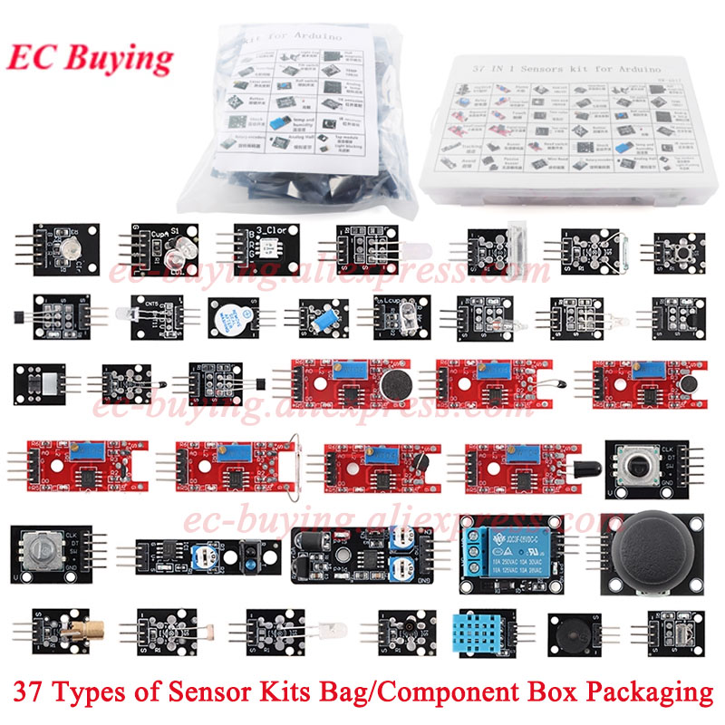 Arduino Sensor Kit 37 Modules Starter - 37 in 1 Sensors Modules 37