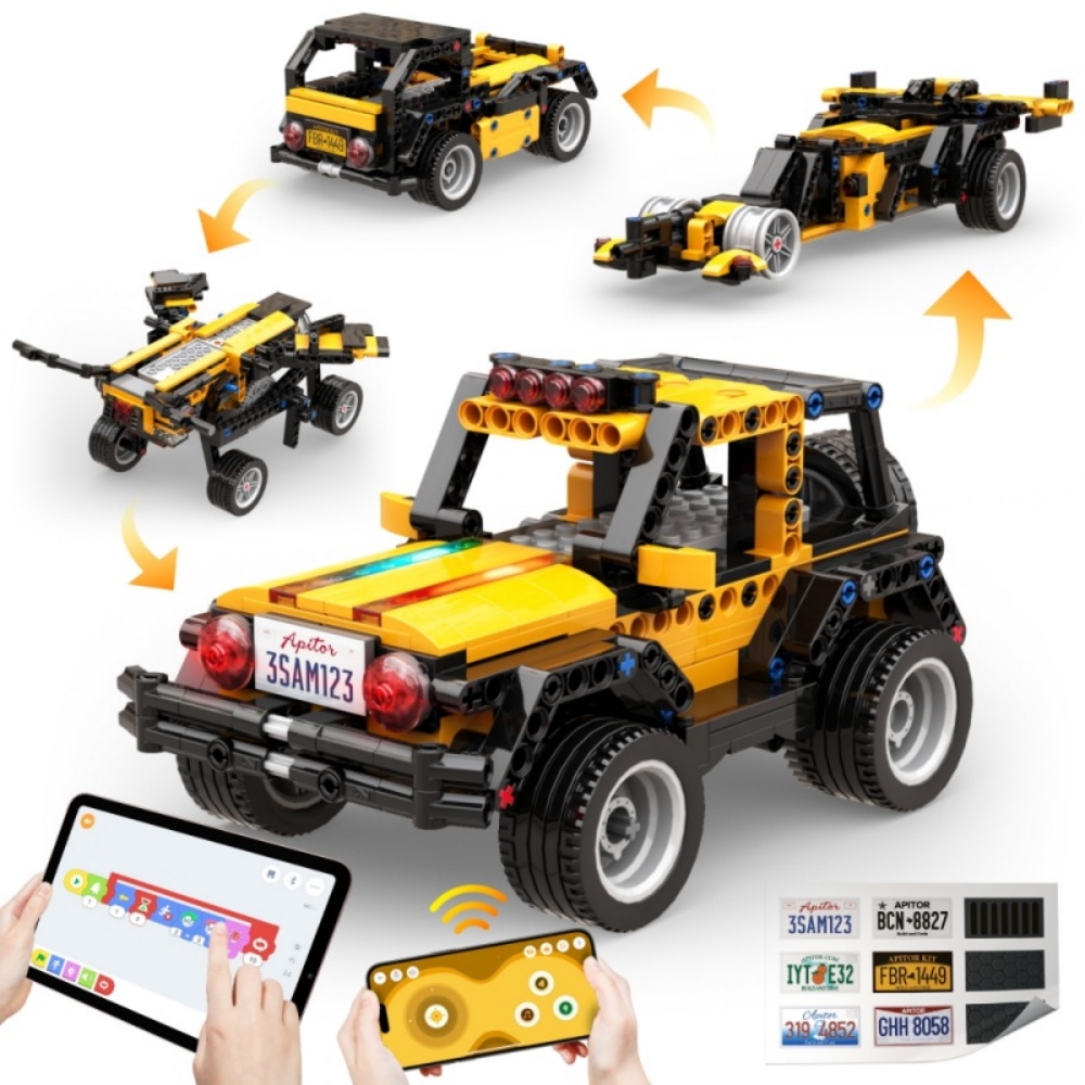 Stem Robot Building Kit Coding - Apitor Robot R 4-in-1 Robot Building