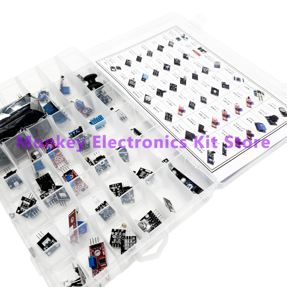Arduino Sensor Kit 37 Modules Starter - 45 in 1 Sensors Modules and