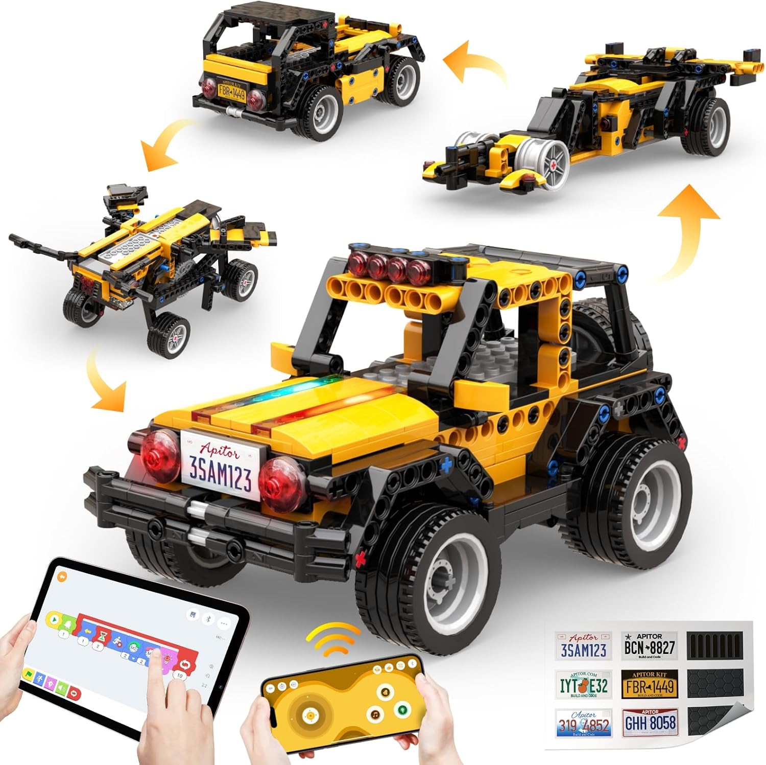 Stem Robot Building Kit Coding - Apitor Robot R Programmable Kit for