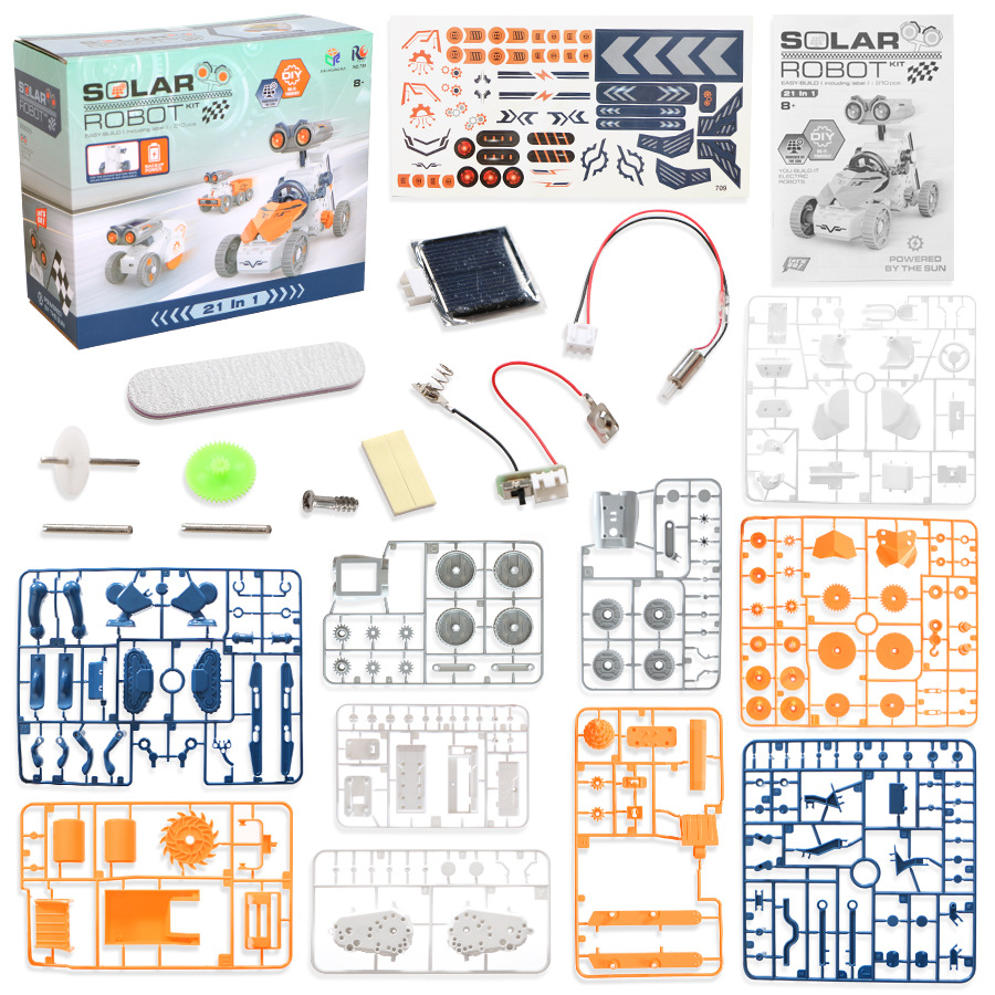 21 in 1 DIY Solar Robot Buildi - Solar Powered Robot Kit 14 In 1 review and price