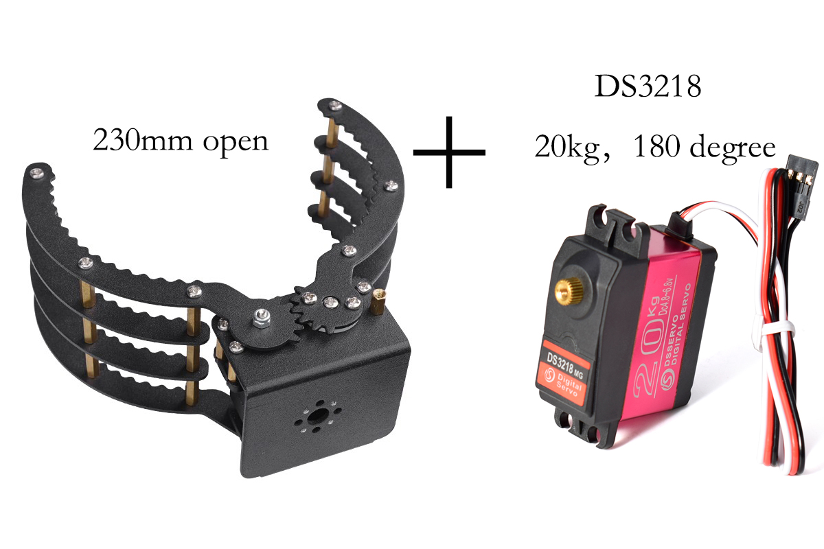230mm Opening Mechanical Claw  - Programmable Robotic Arm Kit Arduino review and price