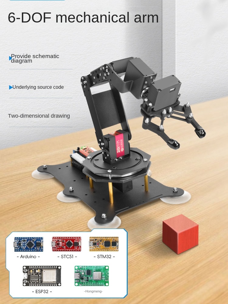 6 DOF Robotic Arm with Metal C - Programmable Robotic Arm Kit Arduino review and price