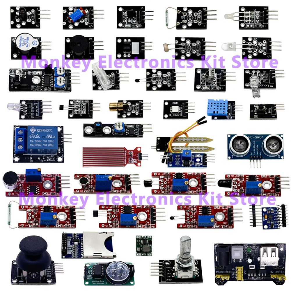 45 Kinds in 1 Sensors Modules  - Arduino Sensor Kit 37 Modules Starter review and price