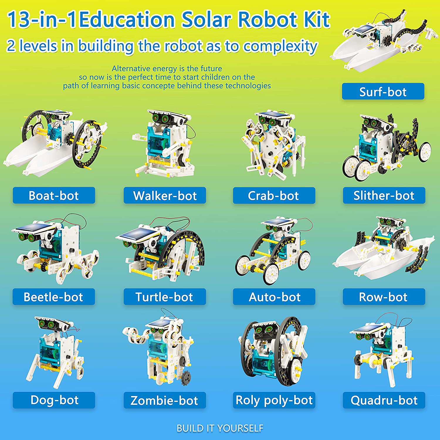 Robot Kit 13 in 1 Educational  - Solar Powered Robot Kit 14 In 1 review and price