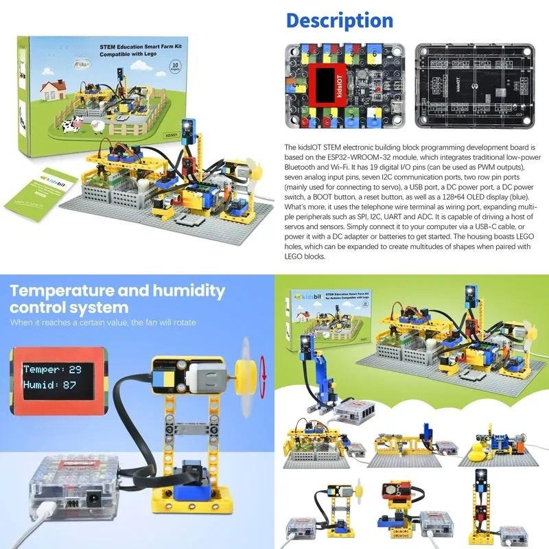 DIY Electronic STEM Smart Farm - Electronic Building Blocks Stem Kit review and price