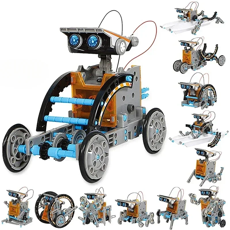 Solar Robot Kits High-Tech Sci - Solar Powered Robot Kit 14 In 1 review and price