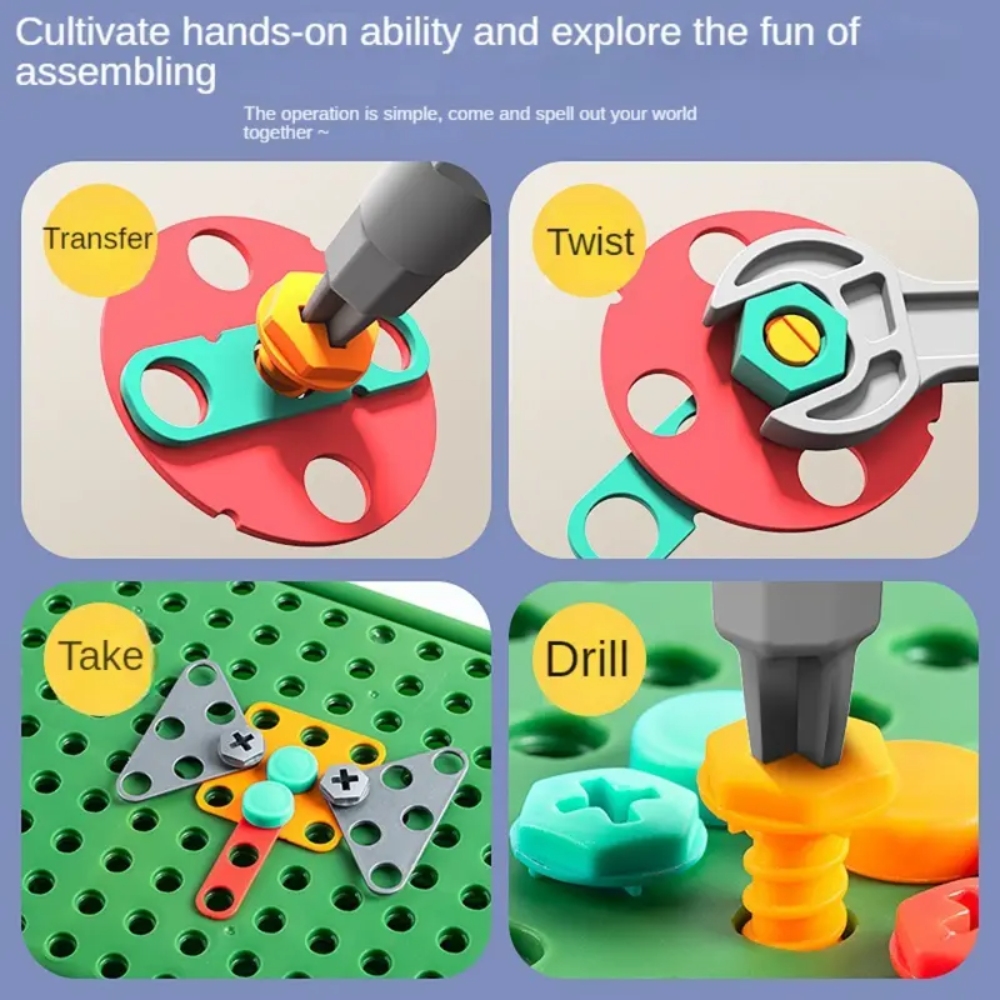450Pcs Kids STEM Drill Set Cre - Electronic Building Blocks Stem Kit review and price