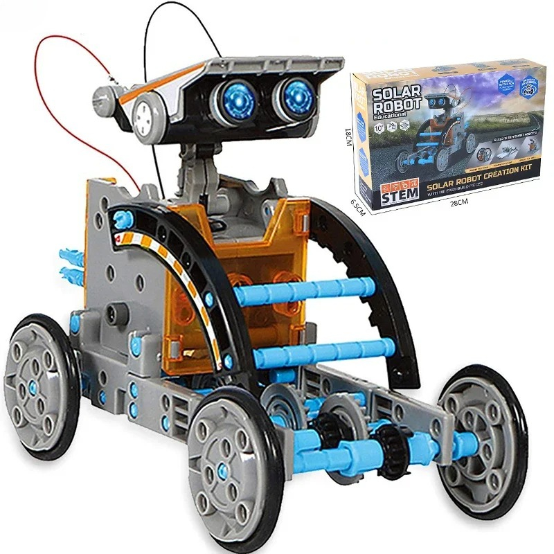 STEM Solar Robot Kits High-Tec - Solar Powered Robot Kit 14 In 1 review and price