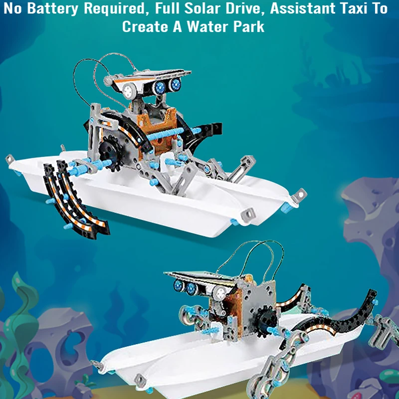 STEM Solar Robot Kits High-Tec - Solar Powered Robot Kit 14 In 1 review and price
